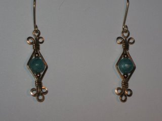 E-12 14 carat gold filled wire with amazonite and 14 carat gold beads $25.jpg
